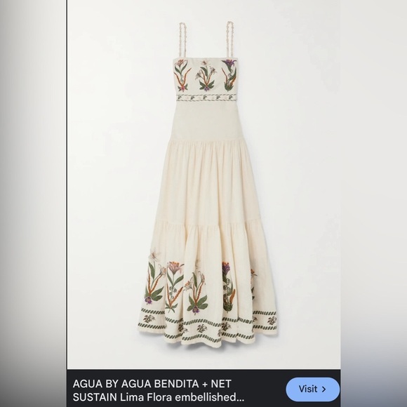 Lima Flora embellished appliquéd linen maxi dress - Picture 2 of 6